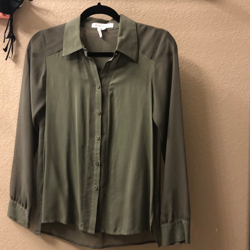 Olive green BCBGeneration button up